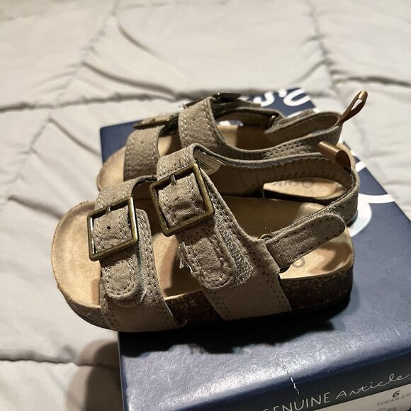 OshKosh B'gosh Bruno Sandals Tan Toddler Size 6 with Box - Picture 3 of 11